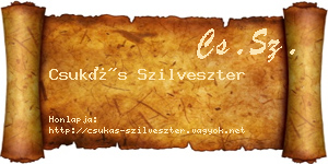 Csukás Szilveszter névjegykártya