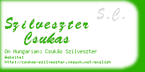 szilveszter csukas business card