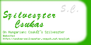 szilveszter csukas business card